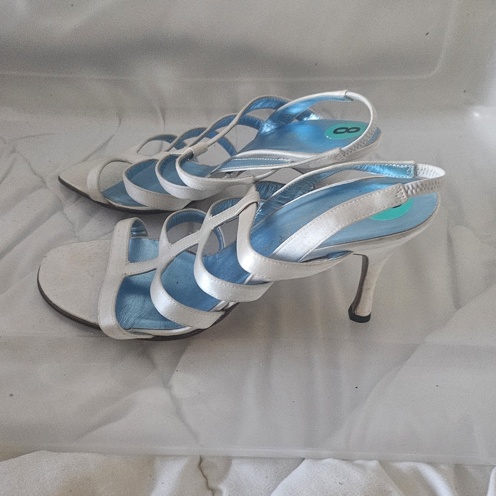 Petra Firenze White brides Shoes strap new heel